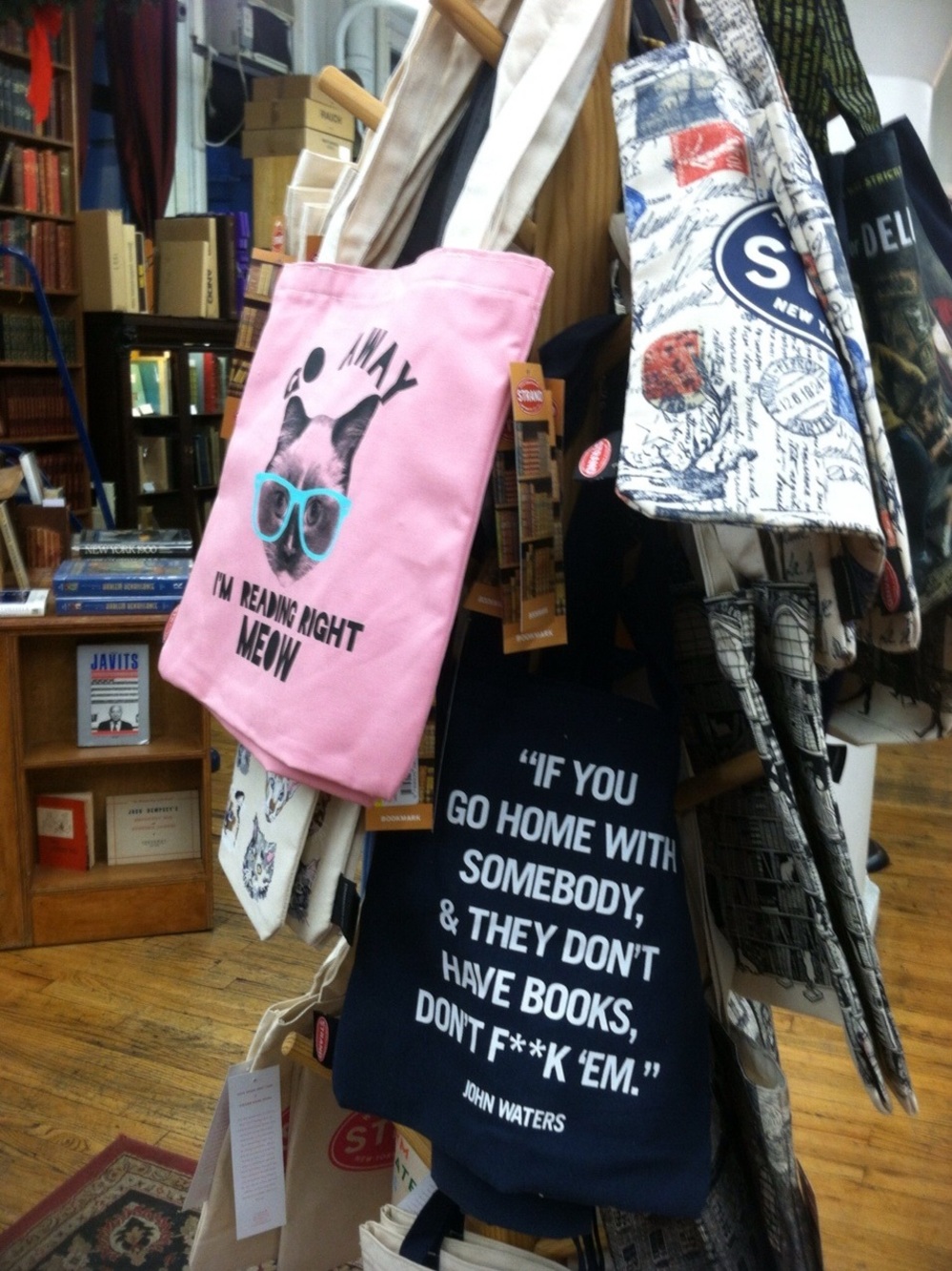 John Waters Strand Books Quote Canvas Tote Bag - Picture 5 of 5